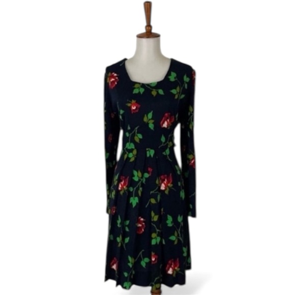 Vintage Dresses & Skirts - Vintage 70s 80s Floral Dress L‎ Dark Cottagecore Dark Academia Grunge Coquette